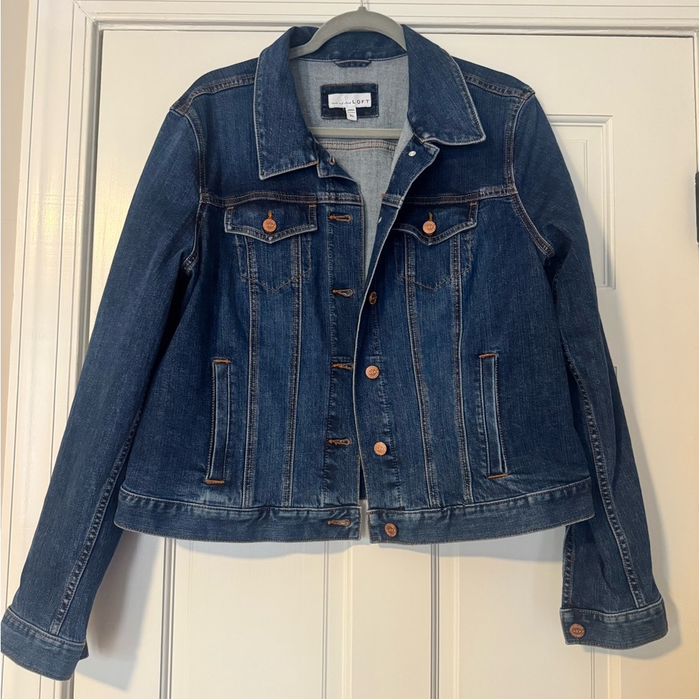 LOFT Dark Blue Jean Jacket - barely worn